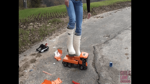 Lolita 1 - Rubber Boots against Toy Truck